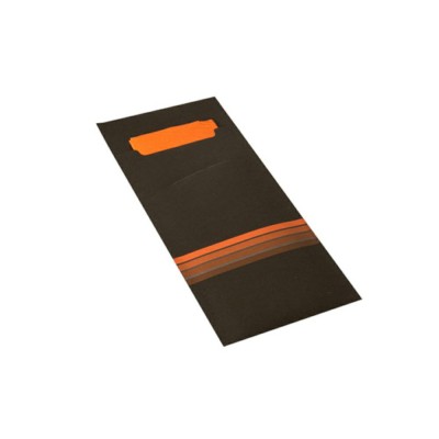 Bags for cutlery 20 cm x 8 5 cm black orange S
