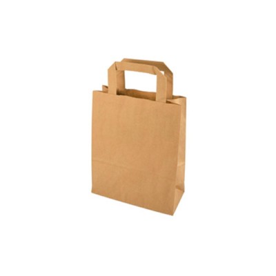 Carrier bags paper 22 cm x 18 cm x 10 cm brown