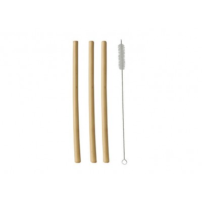 Drinking straws made of bamboo pure 1 cm 23 cm