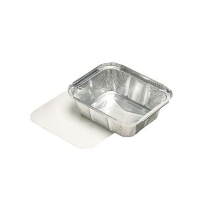 Dishes with lids made of PE coated cardboard s