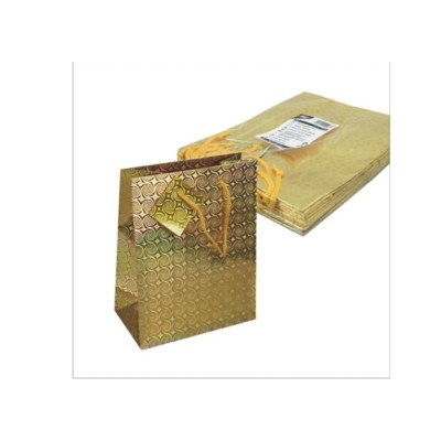 Lacquer carrier bag 23 cm x 18 cm x 10 cm gold