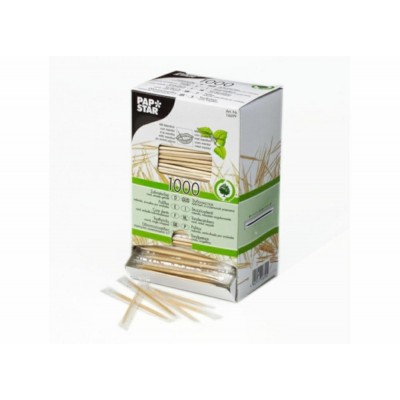 Toothpicks single wrapped wood round 6 5 cm wi